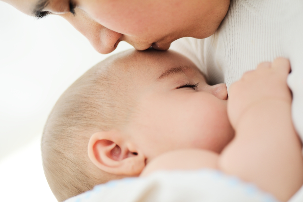 Baby having moms care Baby having moms care